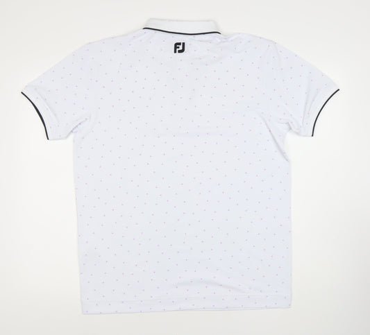 FJ Men's White Athletic Polo Shirt