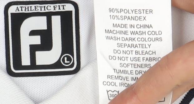 FJ Men's White Athletic Polo Shirt