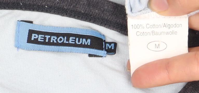 PETROLEUM Men's Blue Crew Neck T-Shirt, M