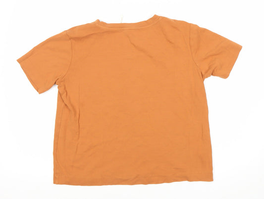 Womens UK Size 14 MNG Brown Basic T-Shirt