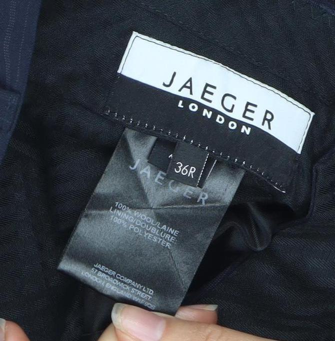 Jaeger Men's Black Striped Dress Pants 36R