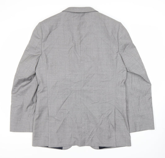Austin Reed Men's Grey Blazer 40R Single-Breasted Notch