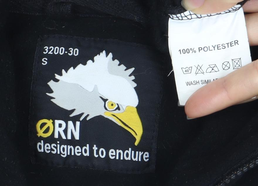 ØRN Men's Black Fleece Jacket, Size S, Casual