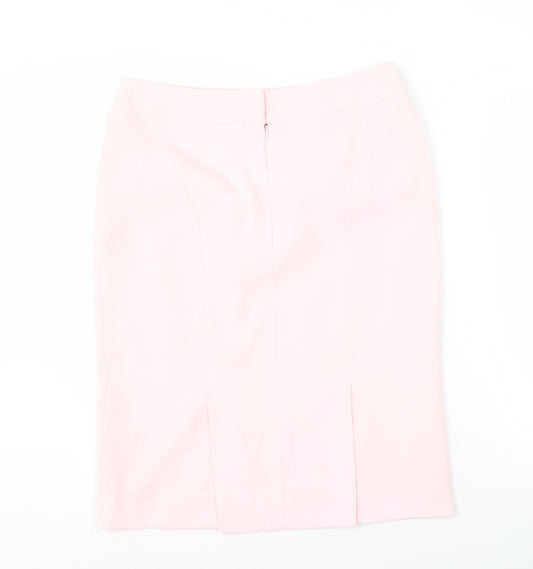 BHS Women's Pink Midi Pencil Skirt Size 12