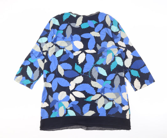 Isle Women's Multicoloured Floral 3/4 Sleeve T-Shirt