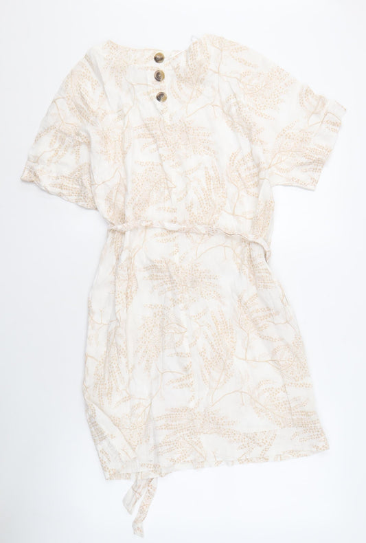 Per Una Women's Ivory Floral Wrap Dress, Size 12
