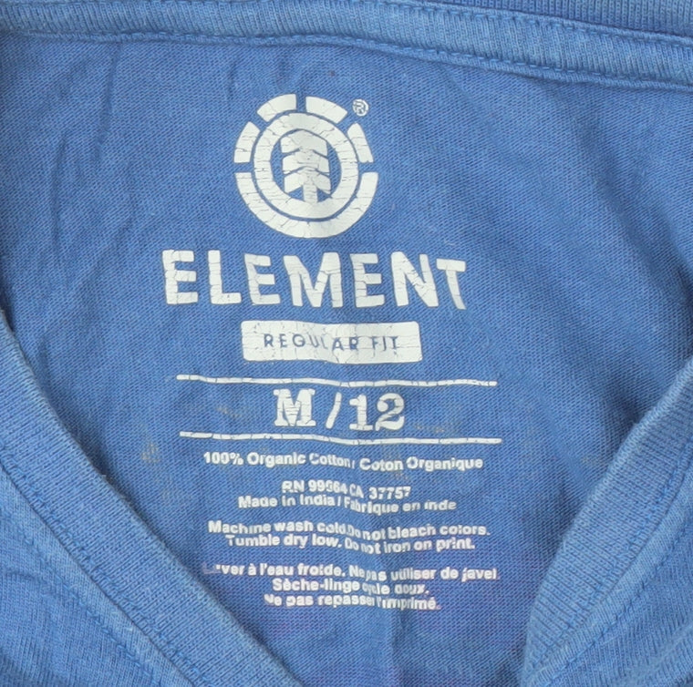 Unisex Adults UK Size 12 Element Blue T-Shirt