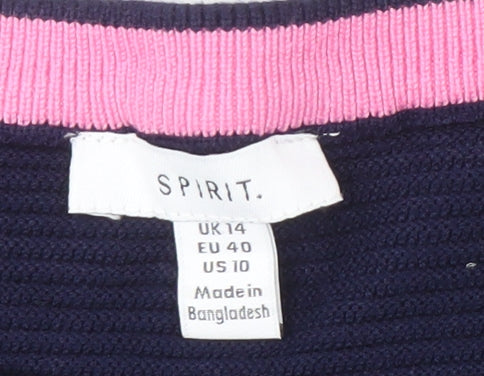 Womens UK Size 14 Spirit Multicoloured Pullover Jumper