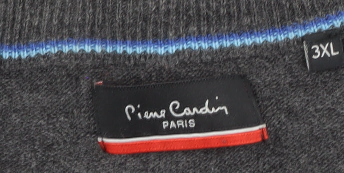 Pierre Cardin Men's Grey 3XL V-Neck Pullover Jumper