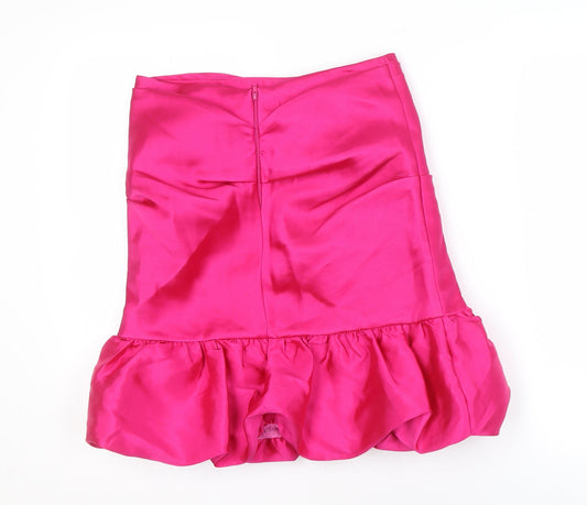 ASOS Women's Pink Skirt, Size 10, Polyester, Zip Closure