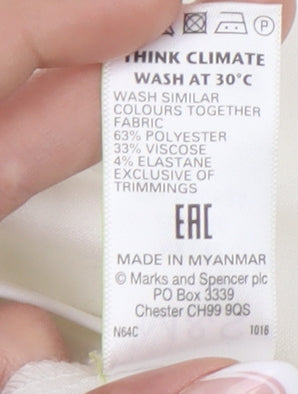 Marks & Spencer Women's White Blazer - Size 12