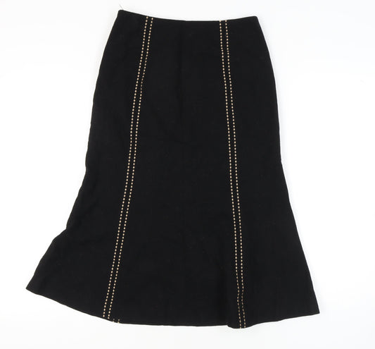 CC Women's Black Petite Skirt with Button Accents