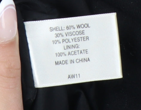 CC Women's Black Petite Skirt with Button Accents