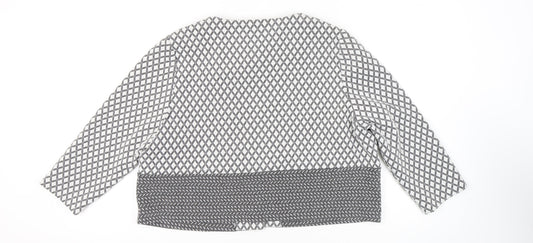 Marks and Spencer Women's Black Geometric Blazer Size 22