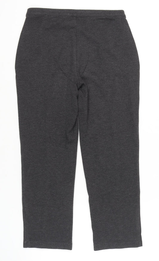 Womens UK Size 12 Marks and Spencer Regular Fit Casual Workwear Black Trousers