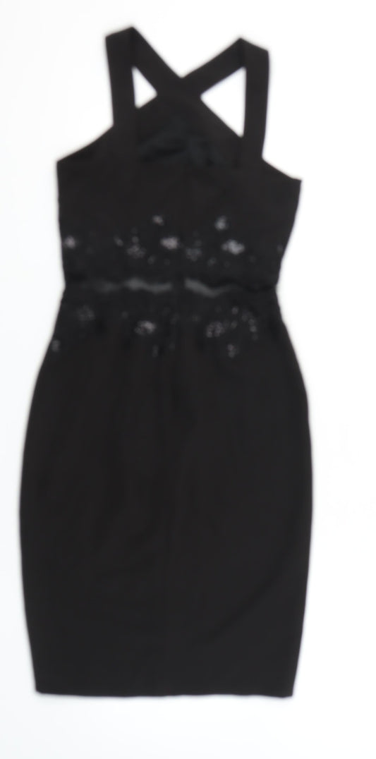 Little Mistress Black Women's Size 10 Lace Accents Dress