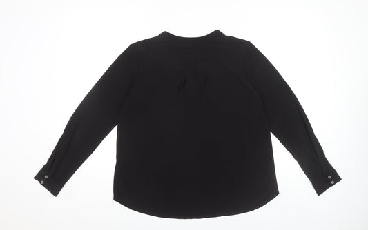 Womens UK Size 12 Dorothy Perkins Black Blouse