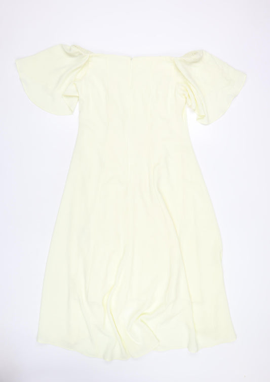 Coast Women's Yellow Off Shoulder Midi Dress