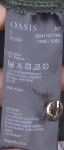 Oasis Women's Green Sheath Dress, Size S, Knee Length