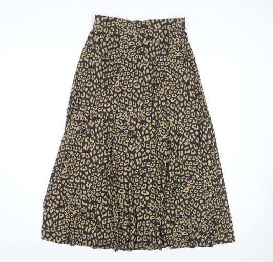 Marks and Spencer Women's Black Animal Print Skirt Size 8