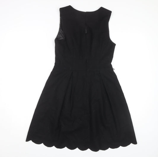 Oasis Women Black High Neck Dress Size 16