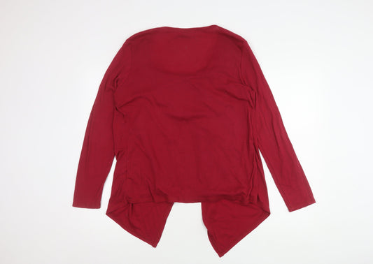Womens UK Size 16 Marks and Spencer Red Cardigan Jumper