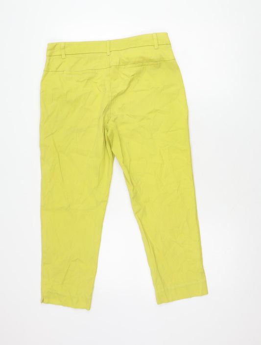 Womens UK Size 12 NEXT Regular Fit Chino Green Trousers