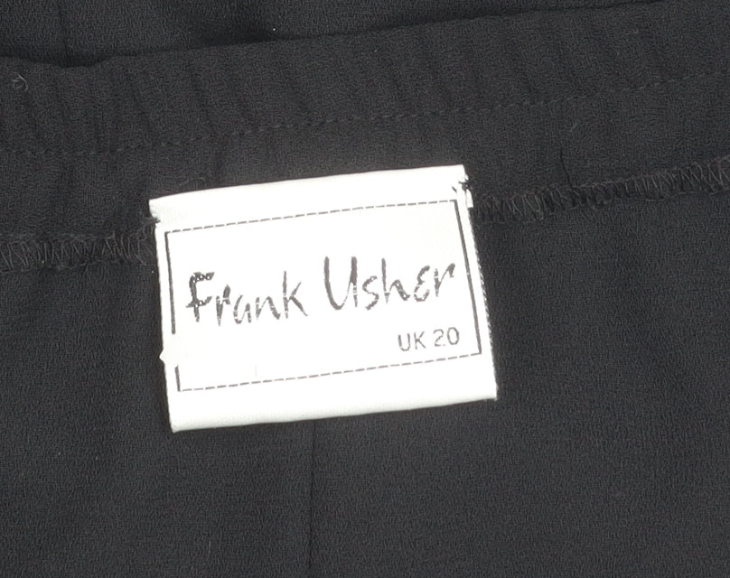 Brand and care label for Frank Usher Women's Black Knee Length Pencil Skirt