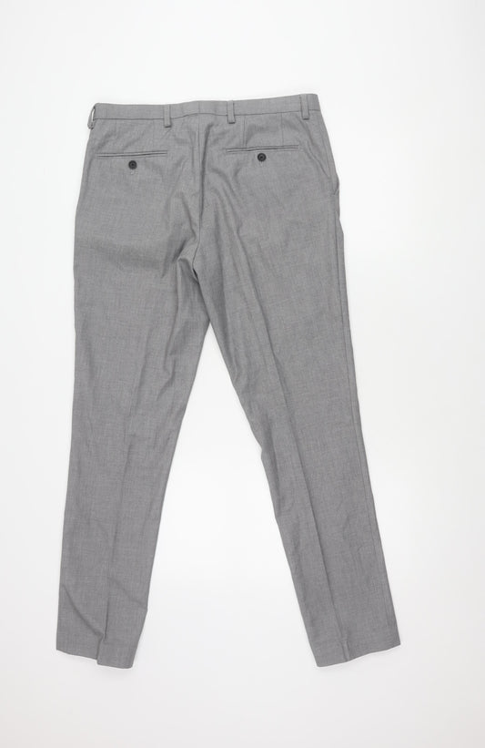 Next Men's Grey Trousers, Size 32, Smart and Stylish