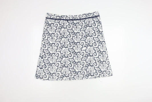 Additional front view of Maine New England Women's White A-Line Skirt, size 16