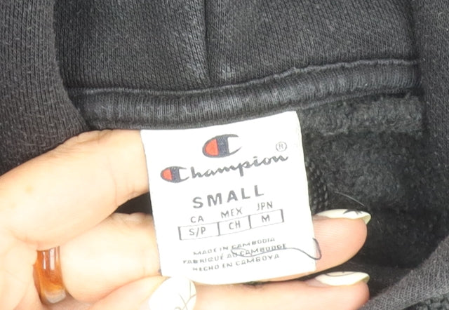 Mens UK Size S Champion Black Pullover Hoodie