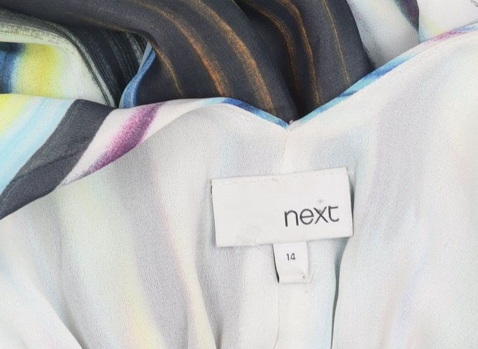 Next Women’s Multicoloured V-Neck Dress, Size 14