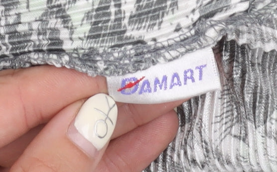 Damart Women’s Grey Floral A-Line Skirt Size 18/20