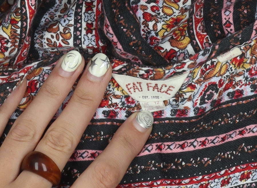 Fat Face Women's Multicoloured Floral Dress, Size 12, Cotton