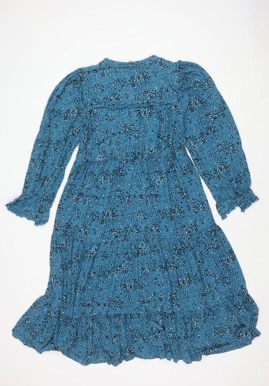 Monsoon Women's Blue Animal Print Dress S