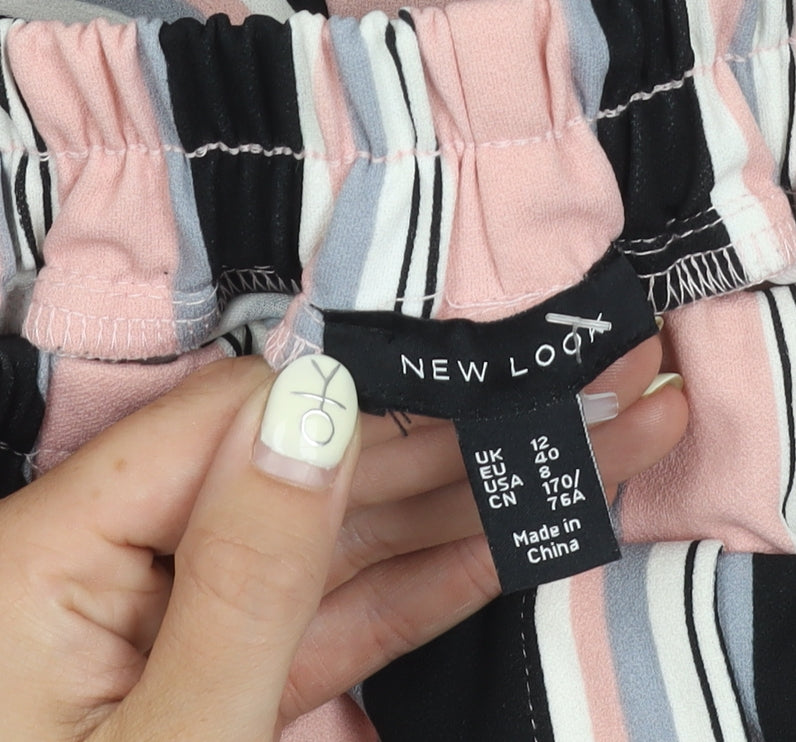 New Look Women's Multicoloured Striped Trousers