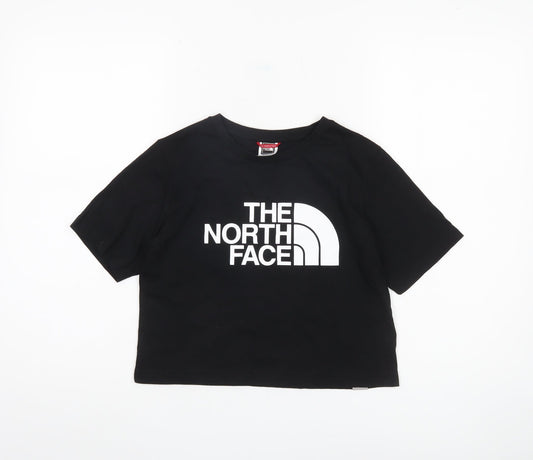 The North Face Girls Black Cropped T-Shirt, M