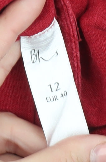 Womens UK Size 12 BHS Red Trousers