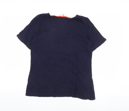 Boden Women's Blue Cotton T-Shirt Size 10
