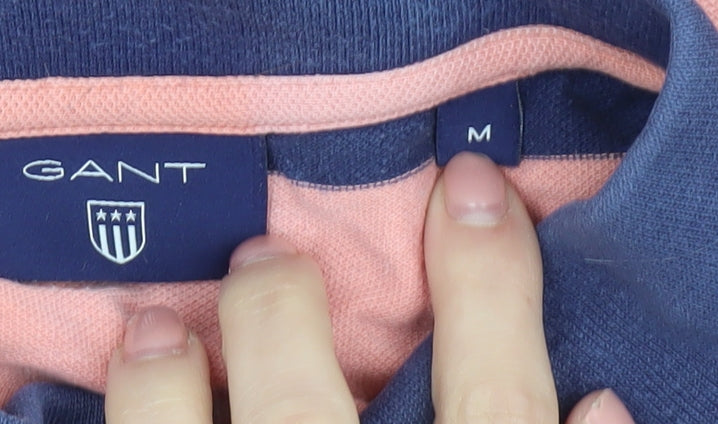 Gant Men's Multicoloured Striped Polo Shirt M Cotton