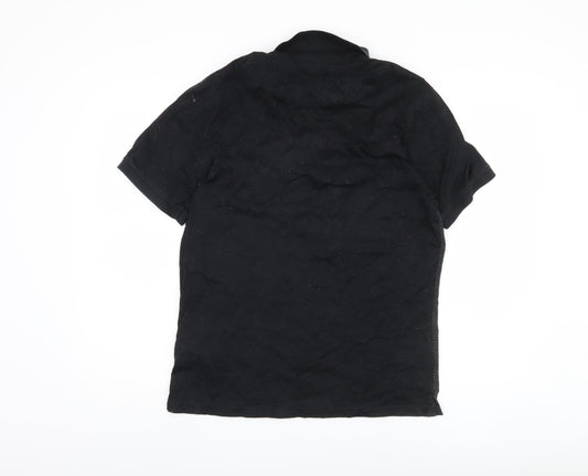 Marks and Spencer Men's Black Polo Shirt, M