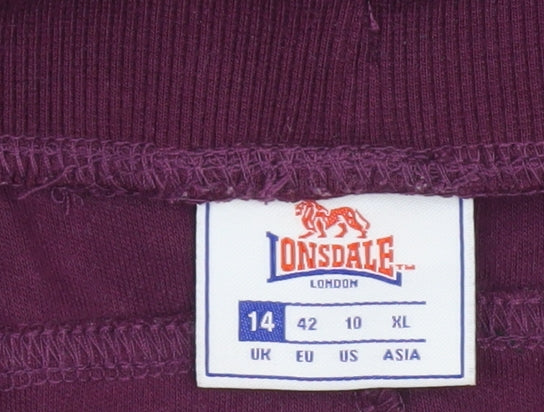 Lonsdale Women's Purple Jogger Trousers, Size 14