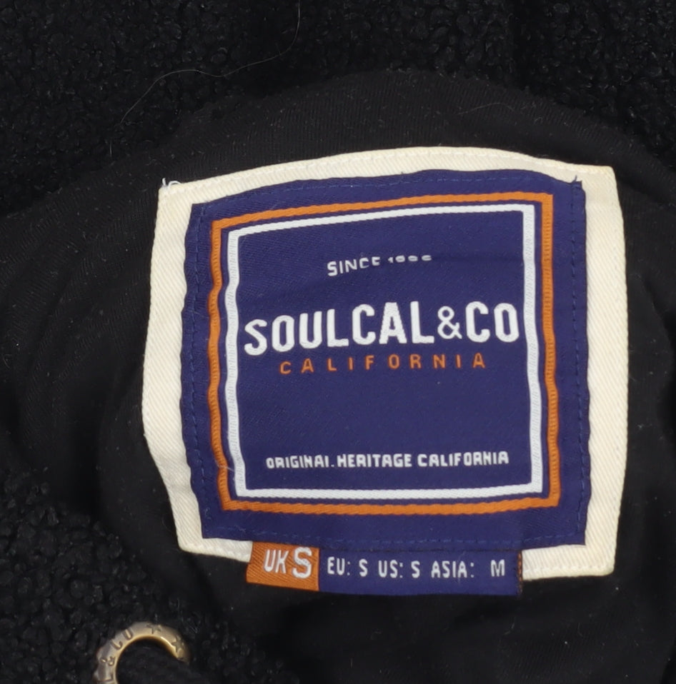 Mens UK Size S SoulCal & Co Black Pullover Hoodie