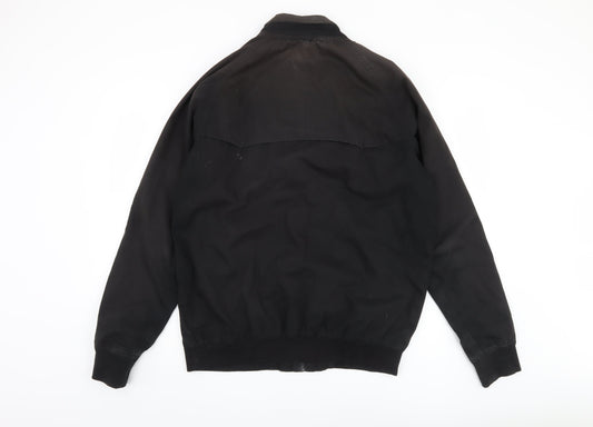 Mens UK Size XL Le Breve Black Bomber Jacket
