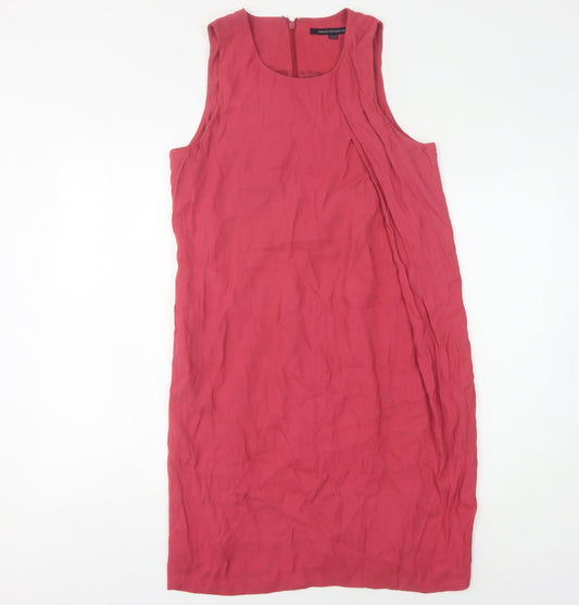 Additional front view of French Connection Women's Red Shift Dress, size 12