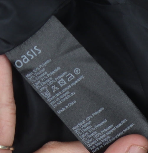 Oasis Women's Black Lace Long Sleeve Dress, Size 12