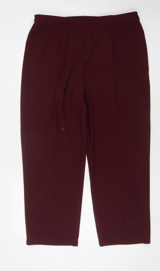 Womens UK Size 20 Eastex Relaxed Fit Casual Red Trousers