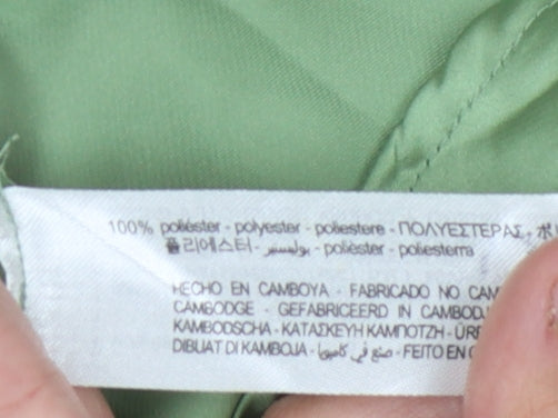 Womens UK Size XS Zara Green Button-Up