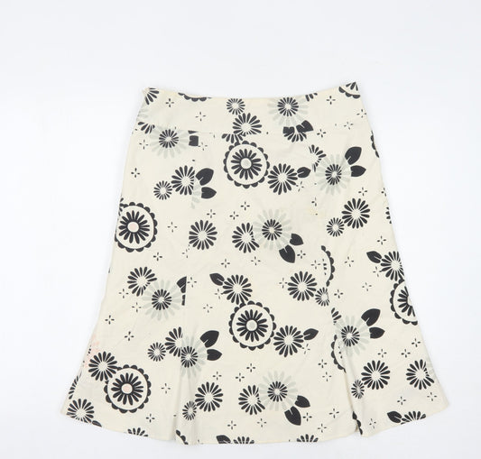 GAP Women's Ivory Floral Skirt Size 8