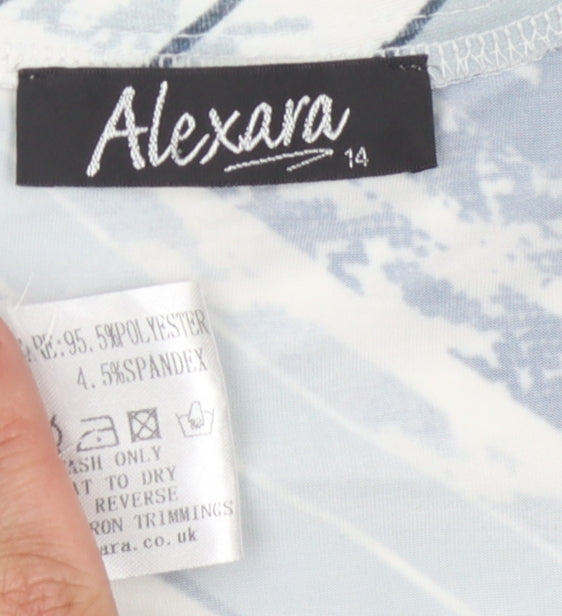Womens UK Size 14 Alexara Multicoloured Basic Blouse